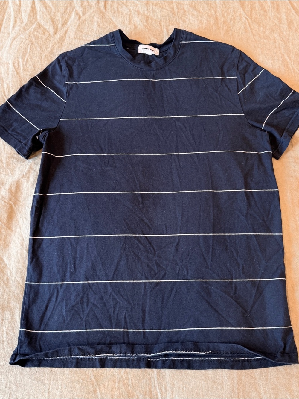 Men's Short Sleeve Black Stripe Crew Tee